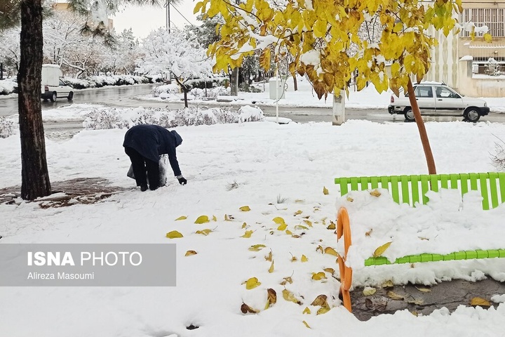 بارش شدید برف - مشهد