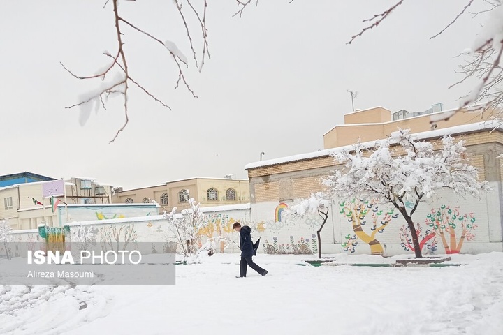 بارش شدید برف - مشهد