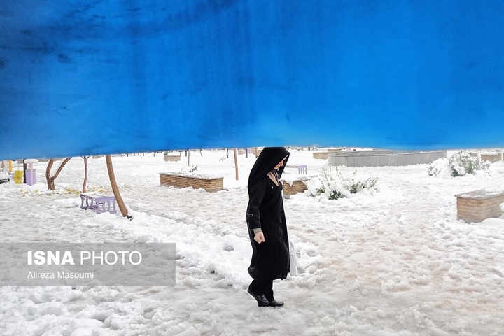 بارش شدید برف - مشهد