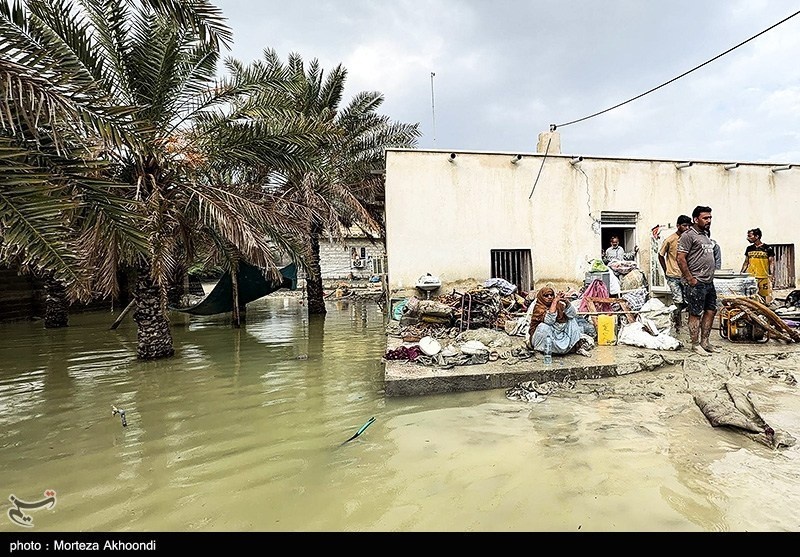 خسارات سیل در روستای مهرگی سیریک