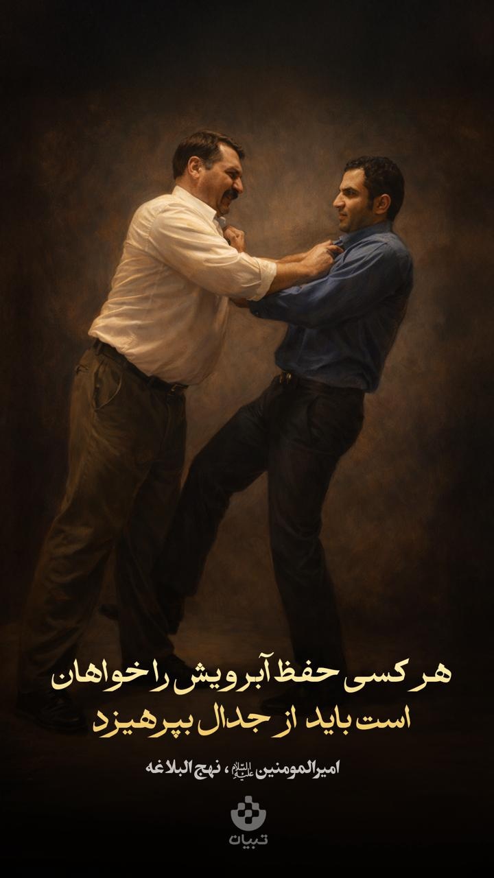 هر کسی حفظ آبرویش را خواهان است باید از جدال بپرهیزد