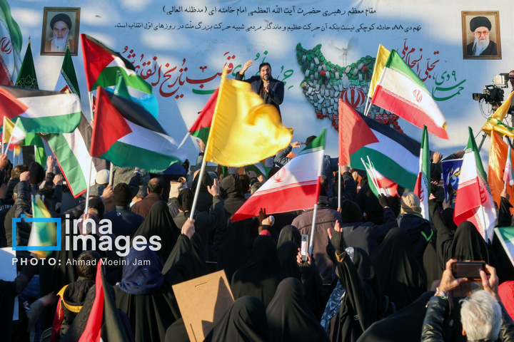 مراسم ۹ دی در میدان امام حسین علیه السلام تهران