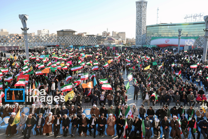 مراسم ۹ دی در میدان امام حسین علیه السلام تهران