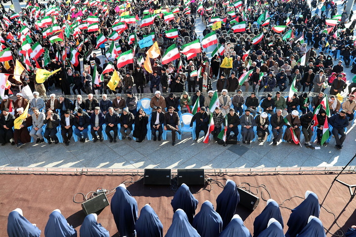 مراسم ۹ دی در میدان امام حسین علیه السلام تهران