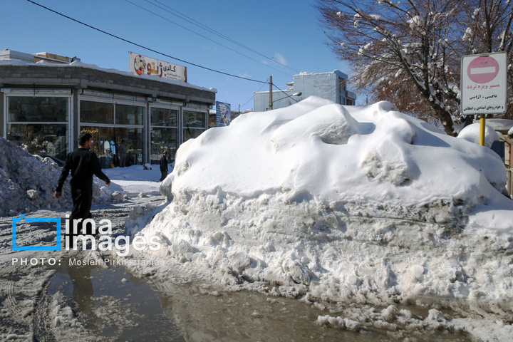 بانه پس از بارش سنگین برف
