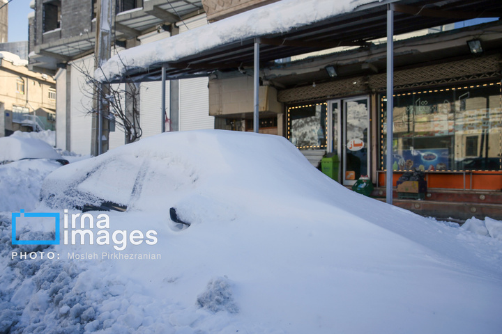 بانه پس از بارش سنگین برف