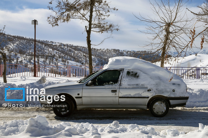 بانه پس از بارش سنگین برف