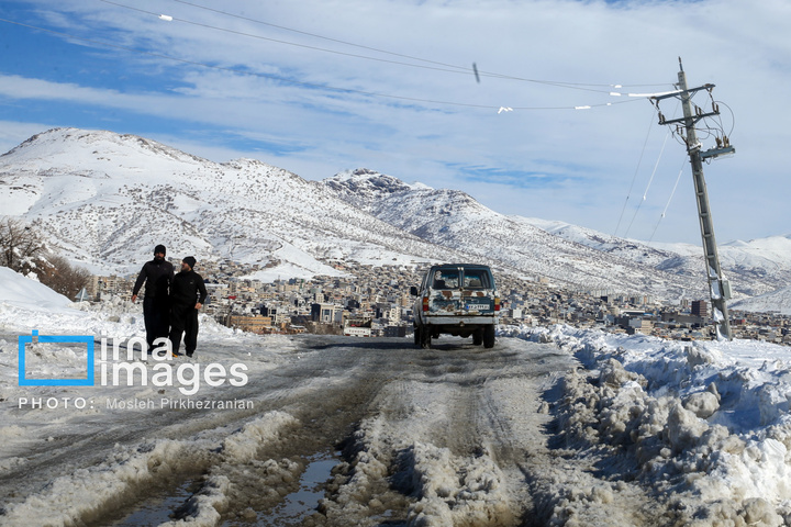 بانه پس از بارش سنگین برف