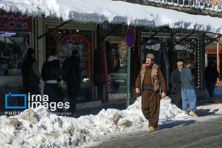 بانه پس از بارش سنگین برف