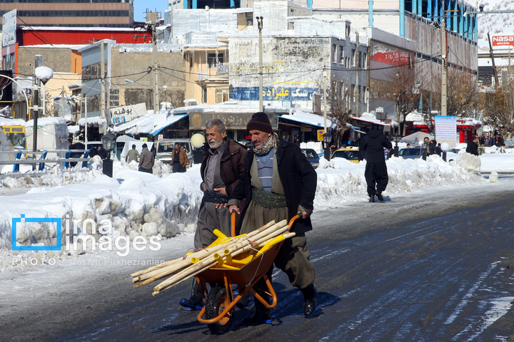 بانه پس از بارش سنگین برف