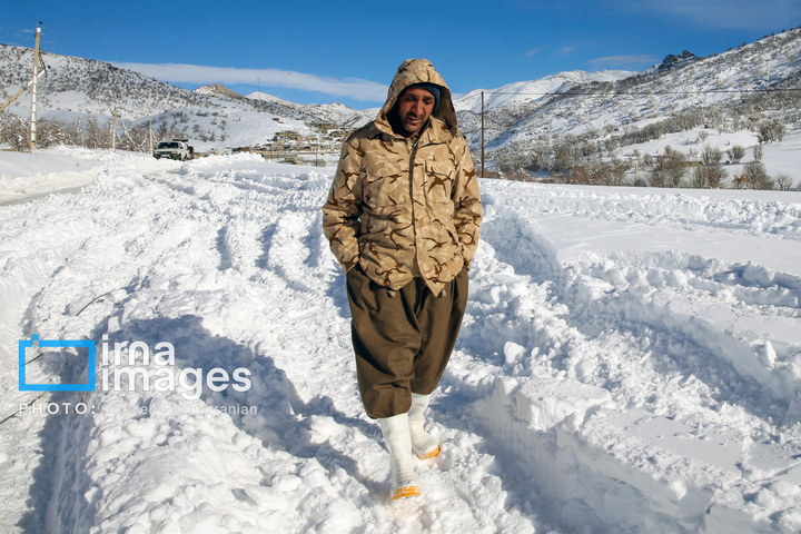 بانه پس از بارش سنگین برف