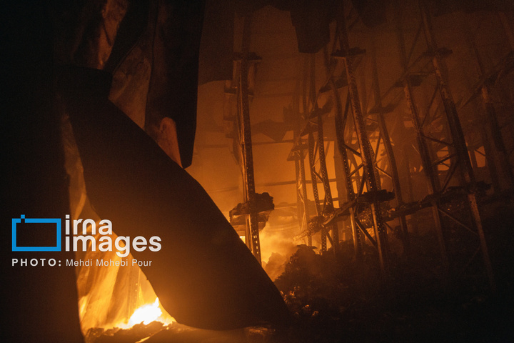 آتش‌سوزی در مجتمع تولید لبنیات کاله آمل