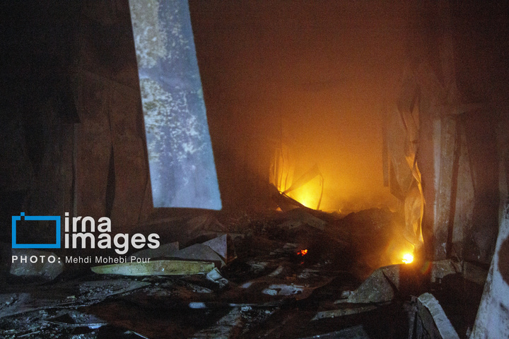 آتش‌سوزی در مجتمع تولید لبنیات کاله آمل