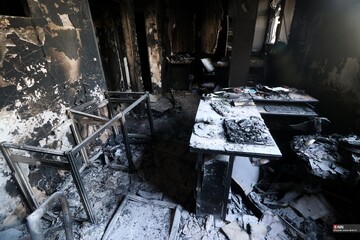 به آتش کشیده شدن اموال عمومی توسط اغتشاشگران