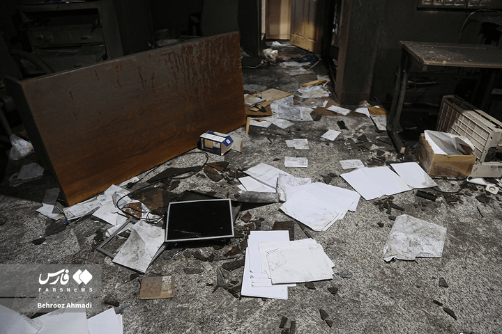 خسارت اغتشاشگران به اموال عمومی و دولتی کرمانشاه