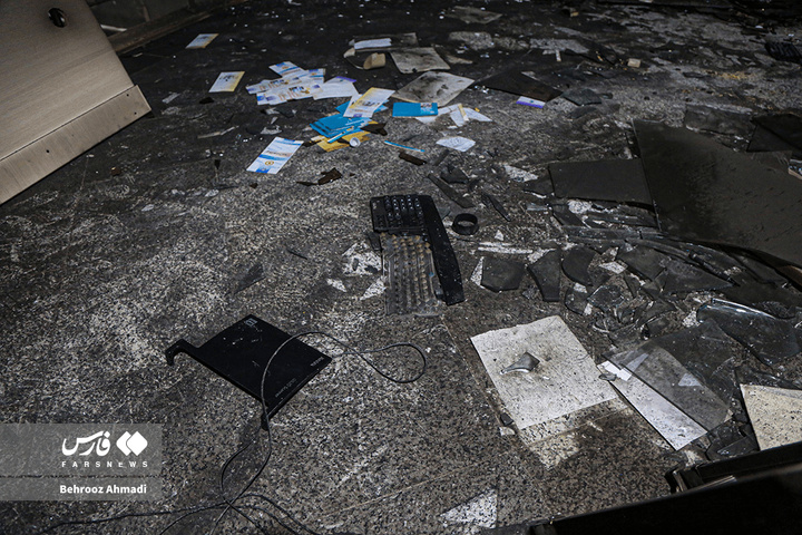 خسارت اغتشاشگران به اموال عمومی و دولتی کرمانشاه