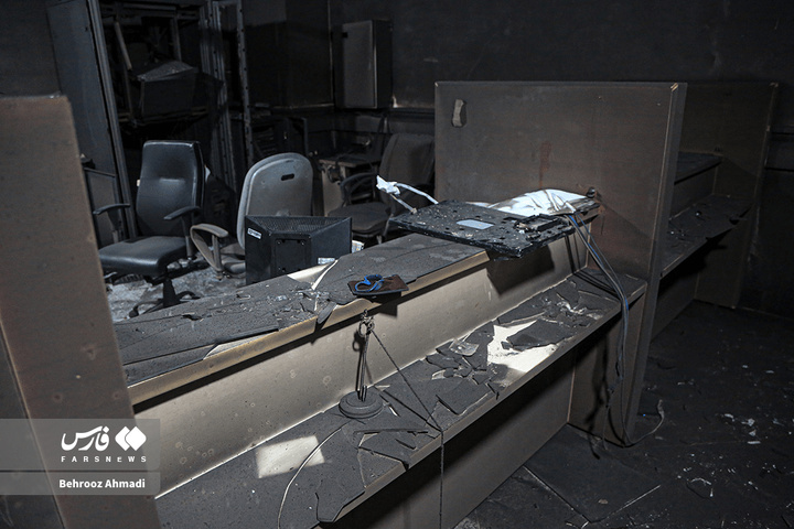 خسارت اغتشاشگران به اموال عمومی و دولتی کرمانشاه