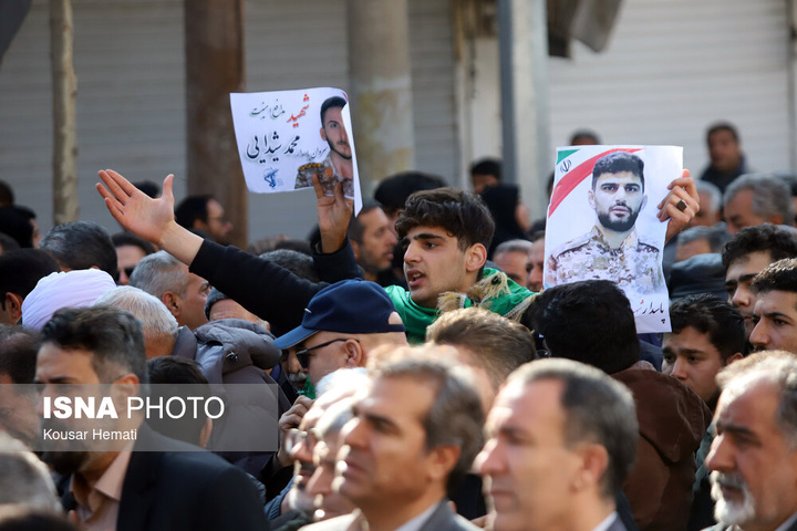 تشییع پیکر شهدای اقدامات تروریستی آمریکا و رژیم صهیونیستی علیه ملت در شهرهای مختلف ایران