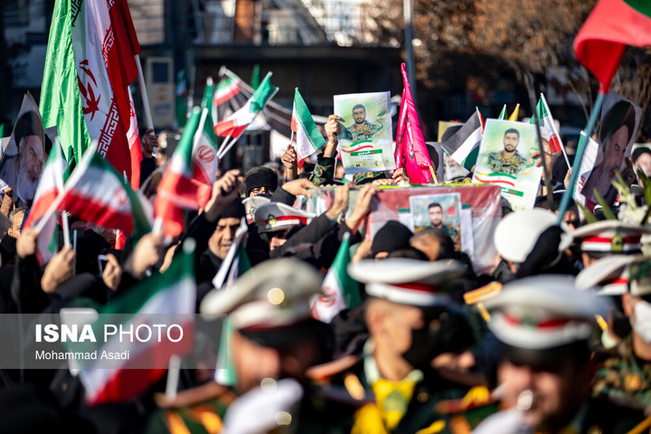 تشییع پیکر شهدای اقدامات تروریستی آمریکا و رژیم صهیونیستی علیه ملت در شهرهای مختلف ایران