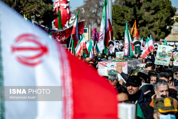 تشییع پیکر شهدای اقدامات تروریستی آمریکا و رژیم صهیونیستی علیه ملت در شهرهای مختلف ایران