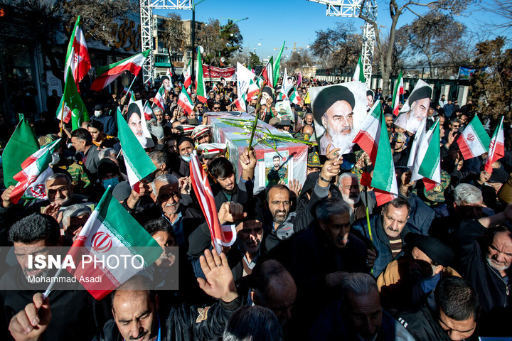 تشییع پیکر شهدای اقدامات تروریستی آمریکا و رژیم صهیونیستی علیه ملت در شهرهای مختلف ایران