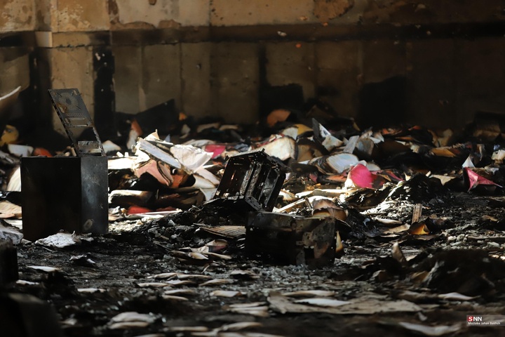 به آتش کشیده شدن اموال عمومی توسط اغتشاشگران