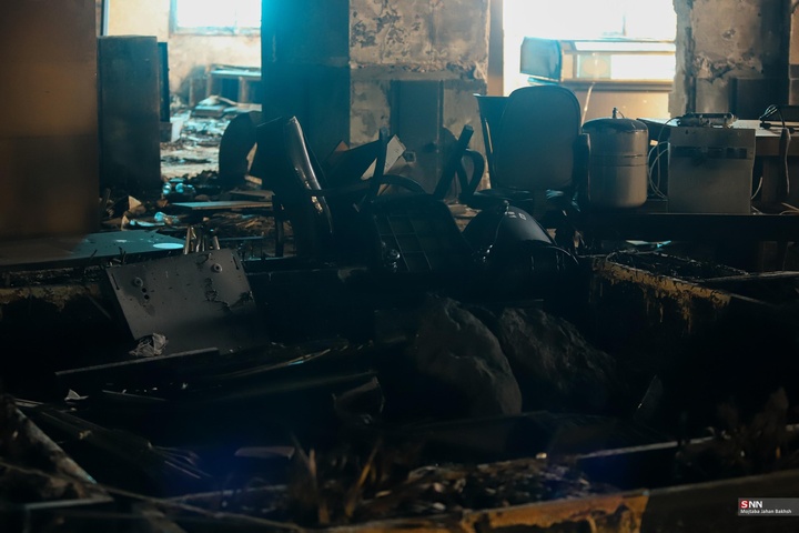 به آتش کشیده شدن اموال عمومی توسط اغتشاشگران