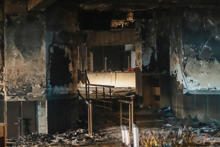 به آتش کشیده شدن اموال عمومی توسط اغتشاشگران