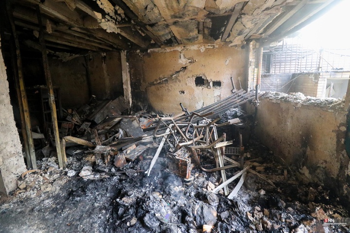 به آتش کشیده شدن اموال عمومی توسط اغتشاشگران