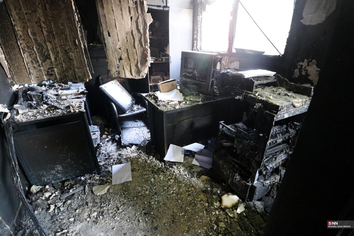 به آتش کشیده شدن اموال عمومی توسط اغتشاشگران