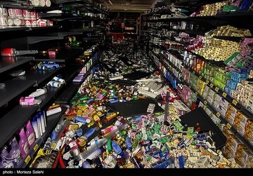 تخریب بازار روز توسط اغتشاشگران در مبارکه اصفهان