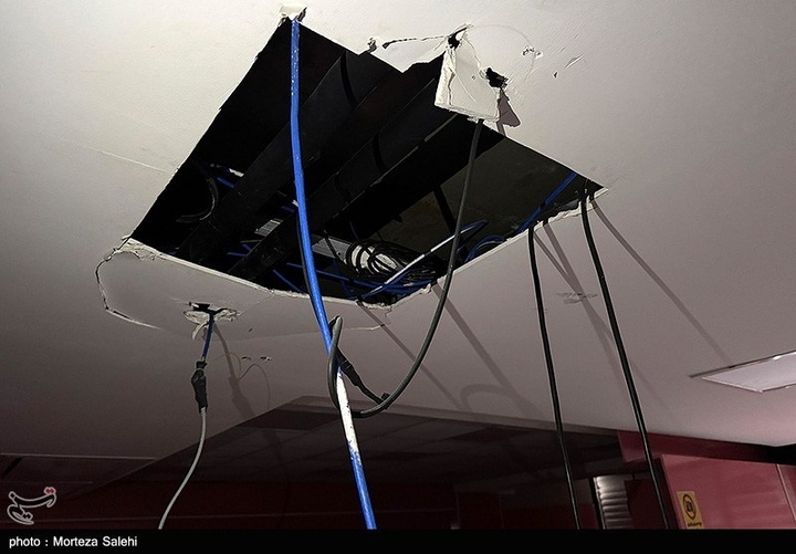 تخریب بازار روز توسط اغتشاشگران در مبارکه اصفهان