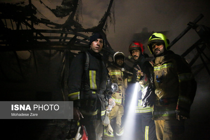 آتش‌سوزی انبار مبل - مشهد