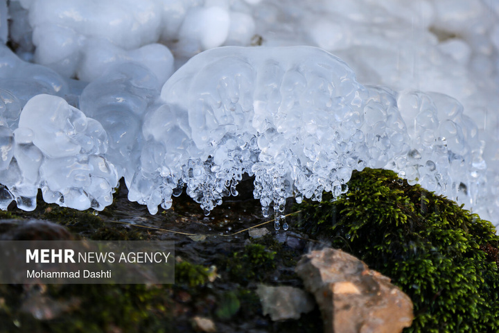 آبشار یخ زده «سردابه» اردبیل