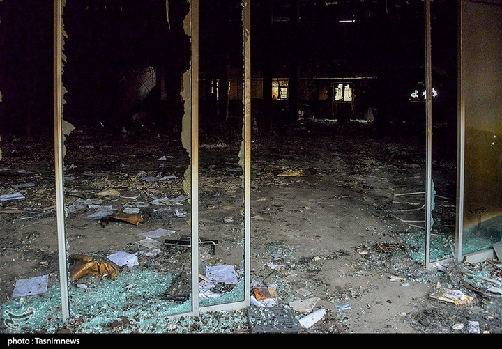 خسارات اغتشاشات اخیر به اماکن عمومی در مرودشت - فارس