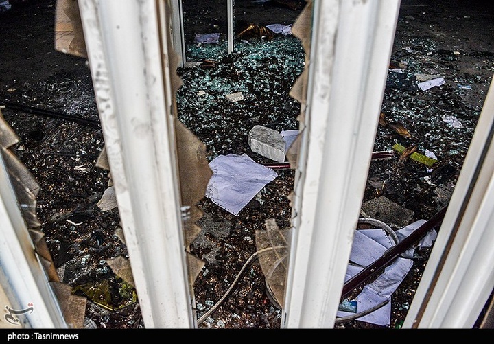 خسارات اغتشاشات اخیر به اماکن عمومی در مرودشت - فارس