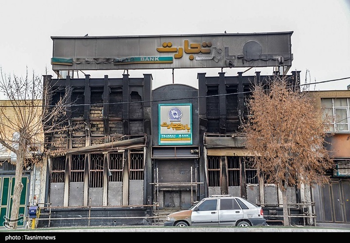 خسارات اغتشاشات اخیر به اماکن عمومی در مرودشت - فارس