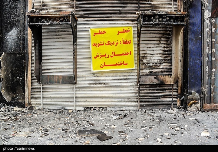 خسارات اغتشاشات اخیر به اماکن عمومی در مرودشت - فارس