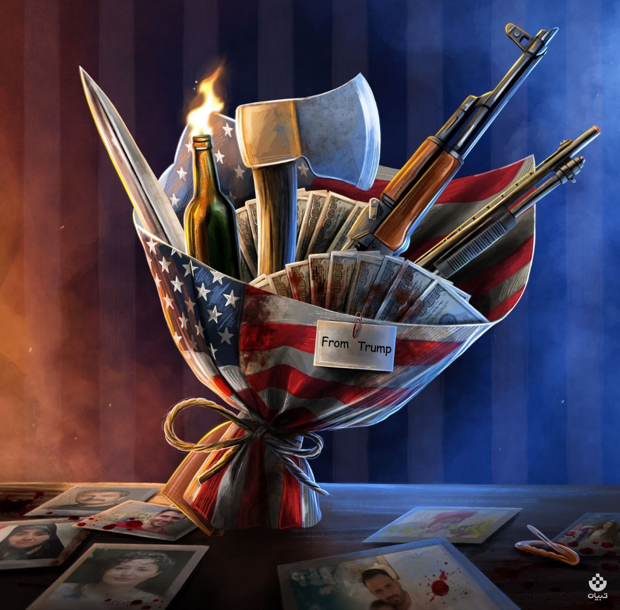 دسته‌گل ترامپ برای مردم ایران!