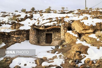 طبیعت برفی روستای دستکند میمند