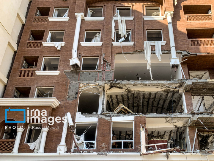 انفجار یک ساختمان در بندرعباس