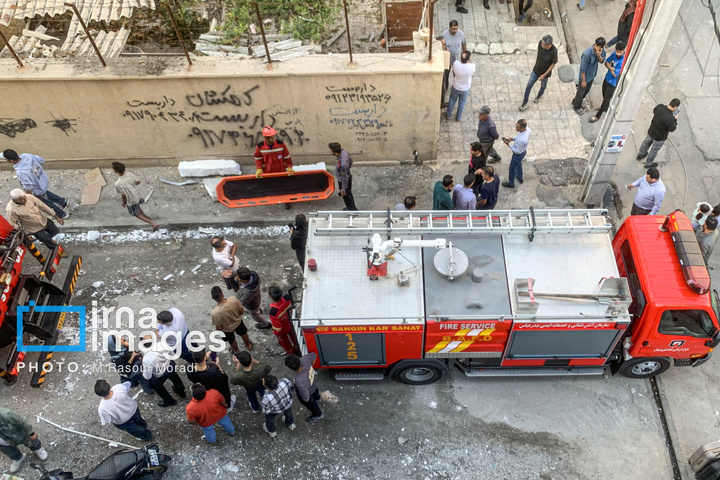 انفجار یک ساختمان در بندرعباس