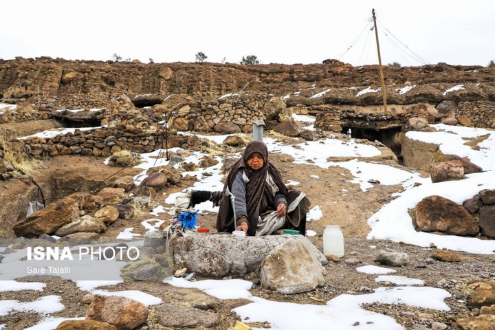 طبیعت برفی روستای دستکند میمند