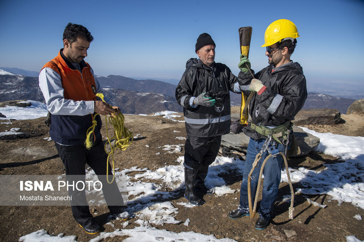 فعالیت "سیم‌بانان" در ارتفاعات برفی بابل