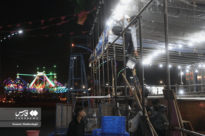 آماده‌سازی مواکب برای جشن نیمه شعبان