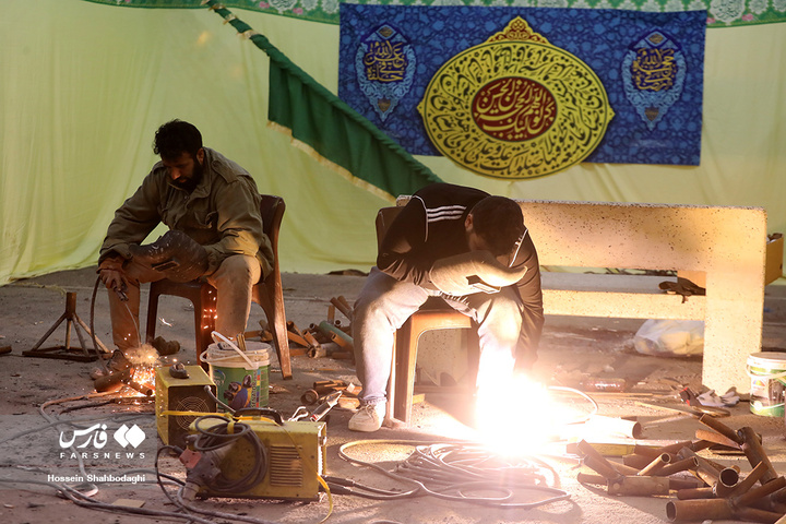 آماده‌سازی مواکب برای جشن نیمه شعبان