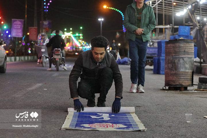 آماده‌سازی مواکب برای جشن نیمه شعبان