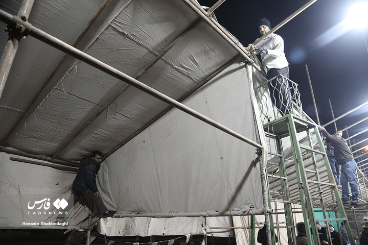 آماده‌سازی مواکب برای جشن نیمه شعبان