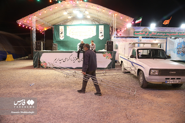 آماده‌سازی مواکب برای جشن نیمه شعبان