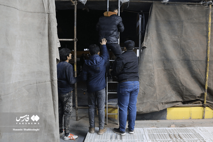آماده‌سازی مواکب برای جشن نیمه شعبان